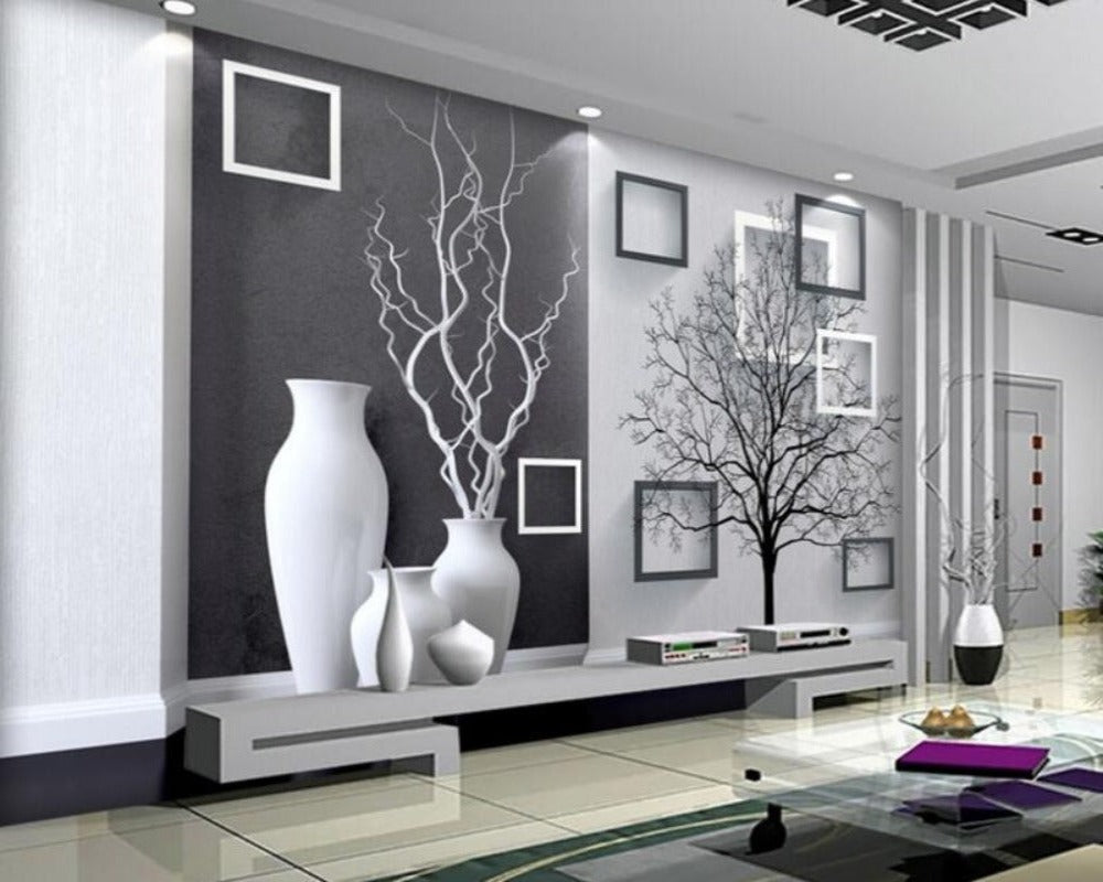 3D Wallpaper Stereoscopic Vase